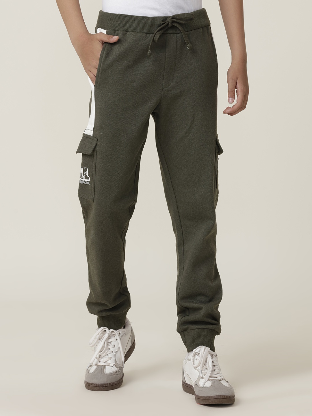 

UNDER FOURTEEN ONLY Boys Joggers Trousers, Olive