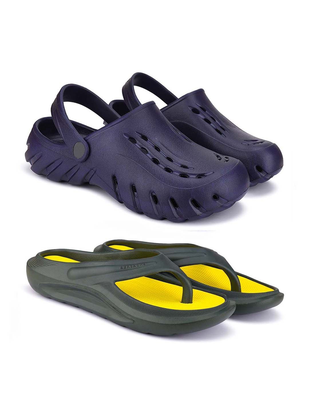 

BERSACHE Men Clogs, Navy blue