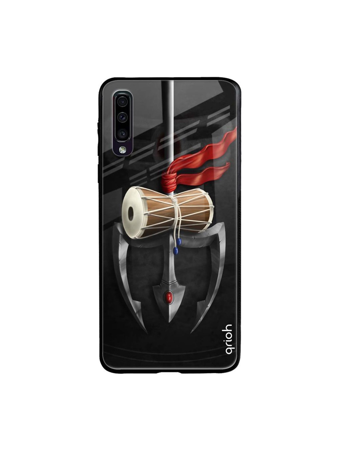 

QRIOH Quirky Printed Samsung Galaxy A70 Back Case Mobile Accessories, Black