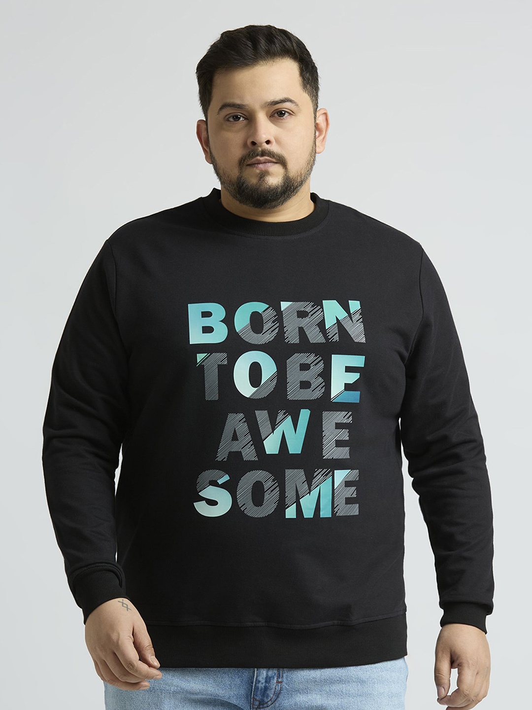 

Sizeupp Men Sweatshirt, Black