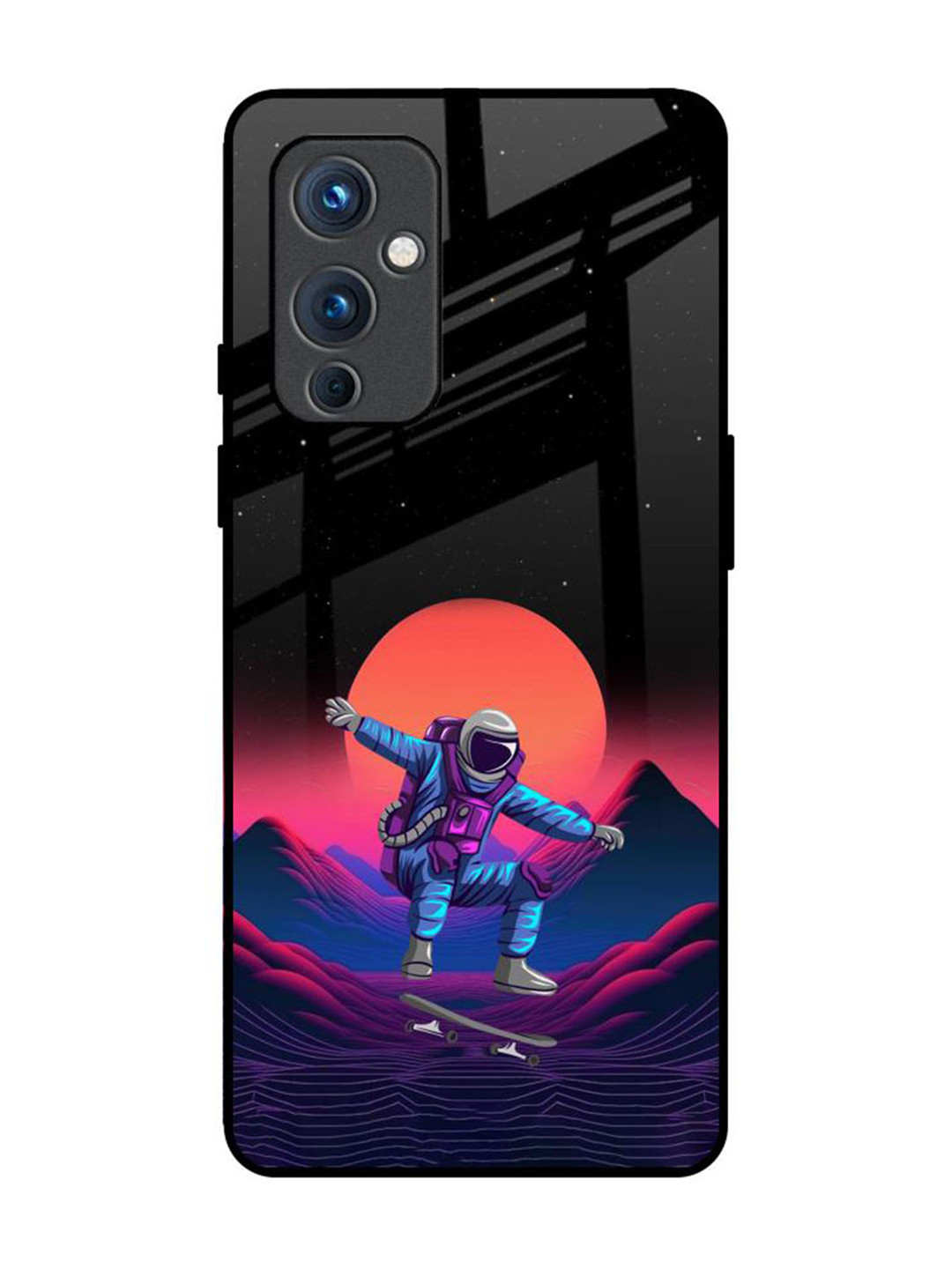 

QRIOH Quirky Printed OnePlus 9 Back Case Mobile Accessories, Black