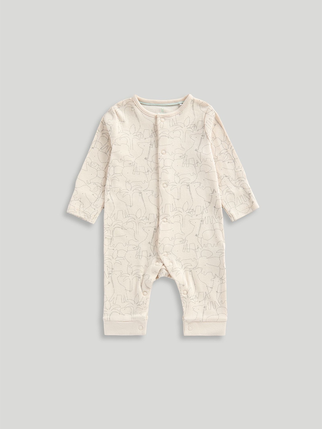 

mothercare Unisex Kids Printed Sleepsuit, Cream