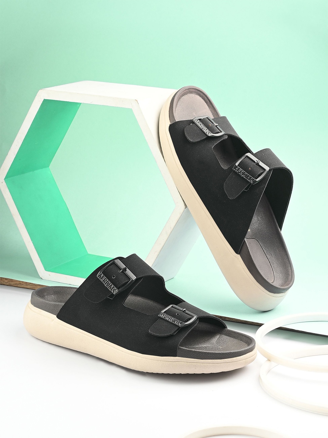 

AfroJack Men Comfort Sandals, Black