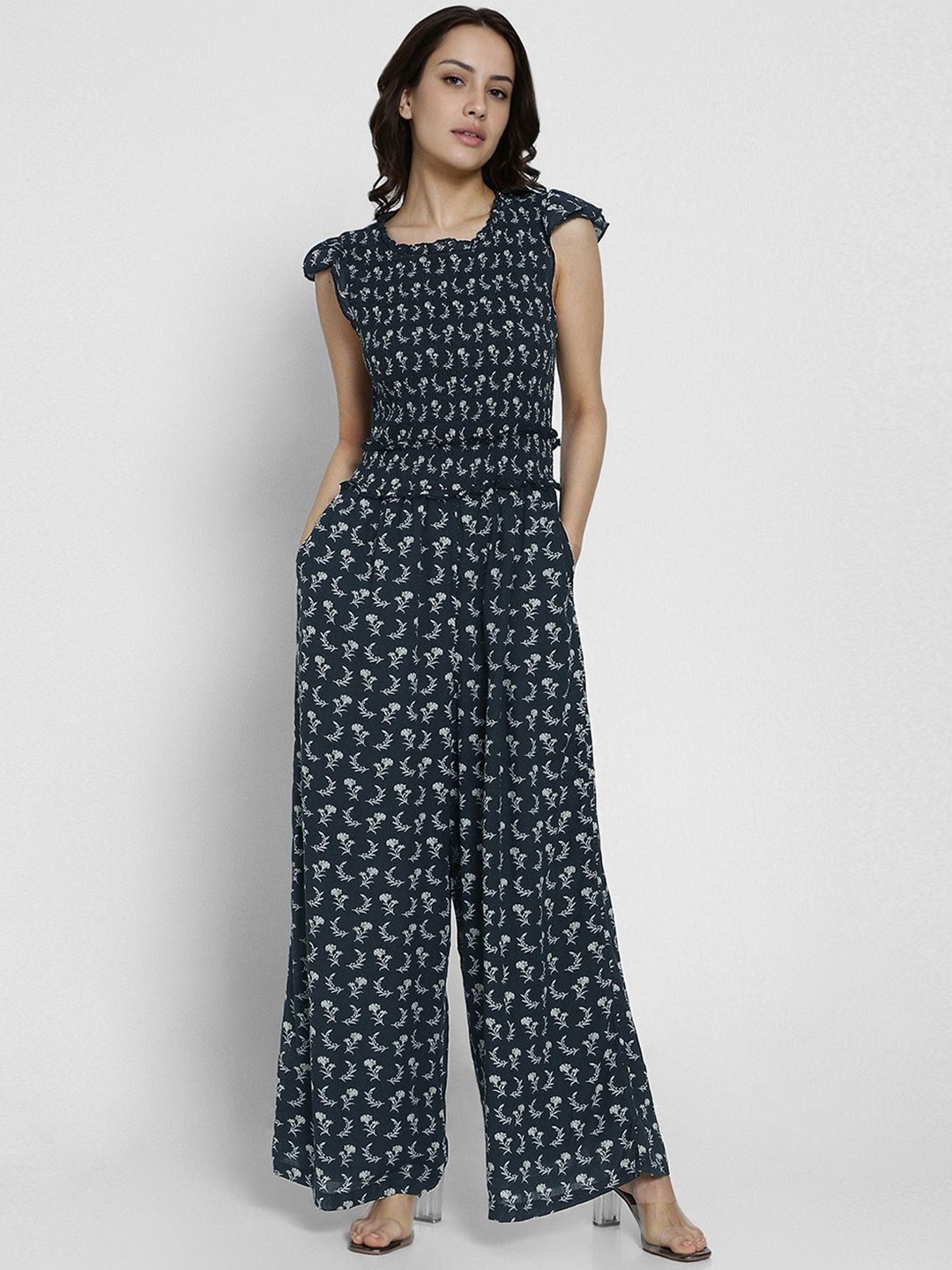 

AMERICAN EAGLE OUTFITTERS Printed Basic Jumpsuit, Navy blue