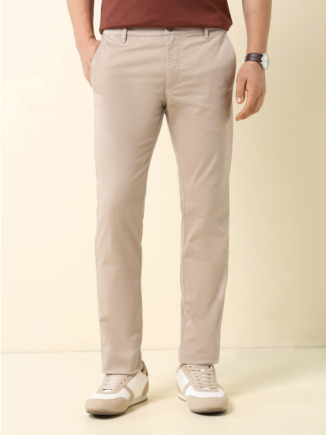 

U.S. Polo Assn. Men Slim Fit Trousers, Beige