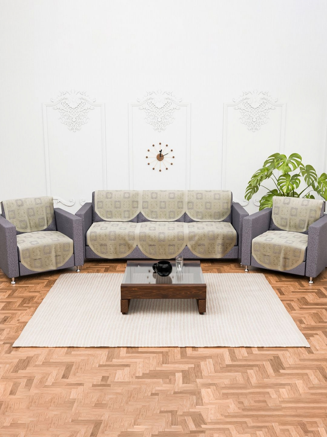 

Aura Cream-Coloured Cotton Sofa Cover