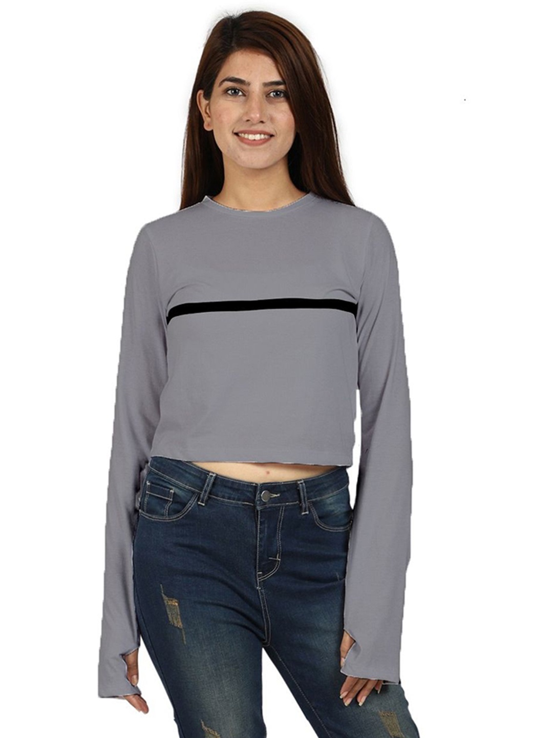 

ROARERS Extended Sleeves Top, Grey