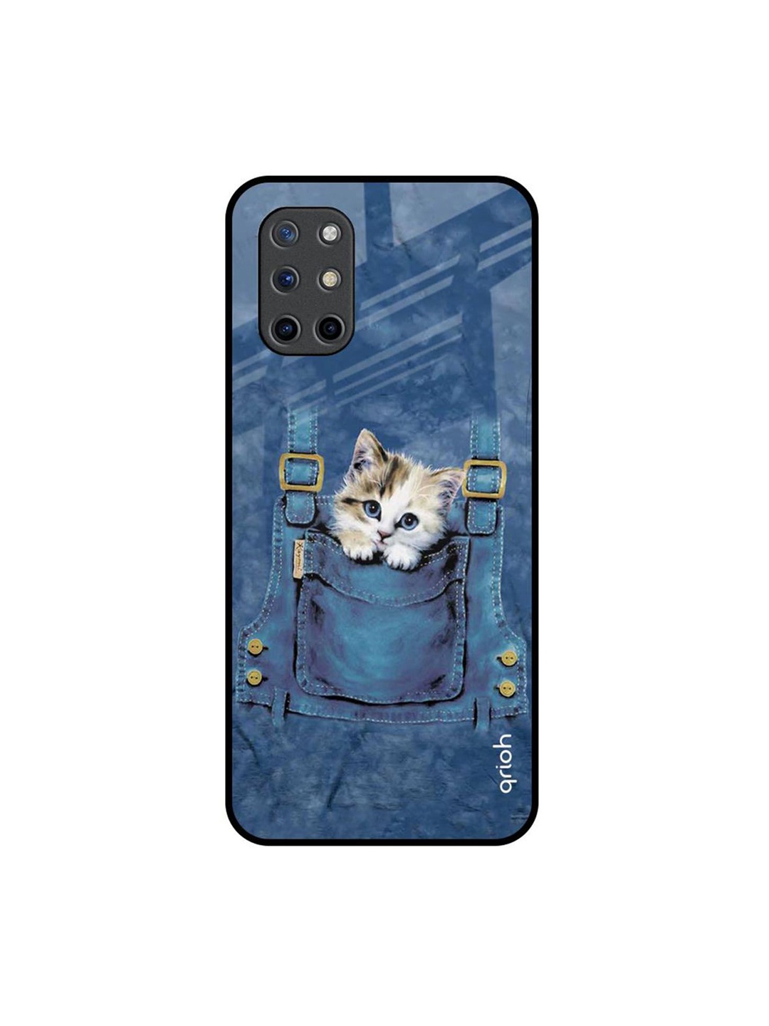 

QRIOH Quirky Printed OnePlus 8T Back Case Mobile Accessories, Blue