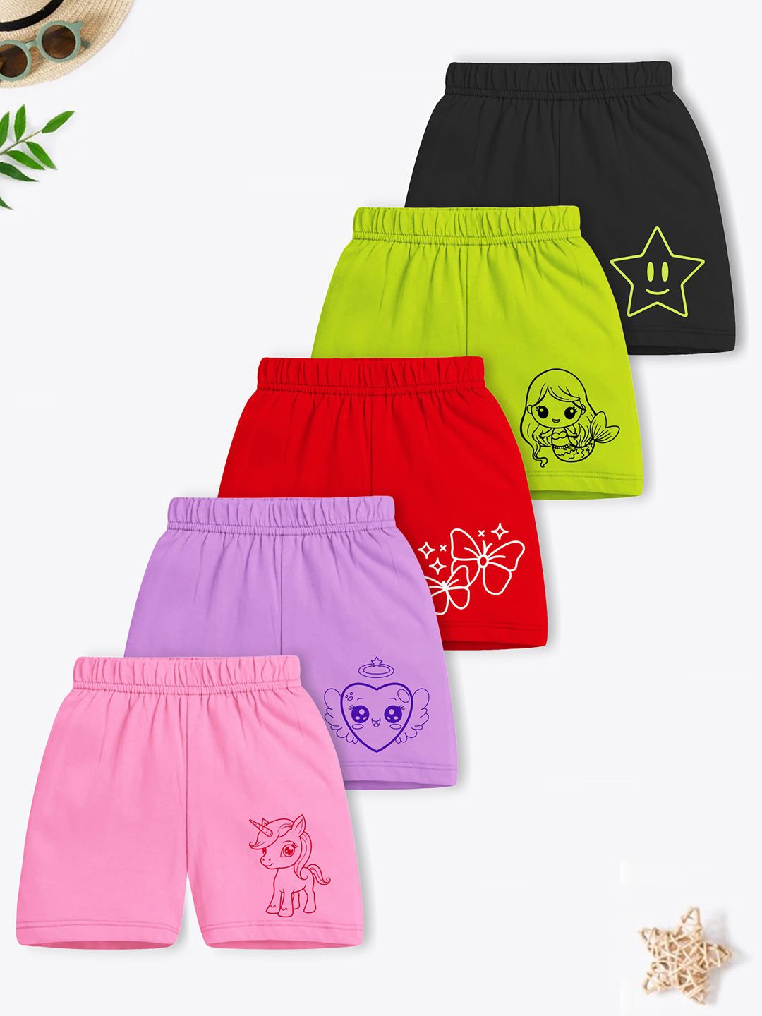 

YK X Trampoline Girls Printed Shorts, Green