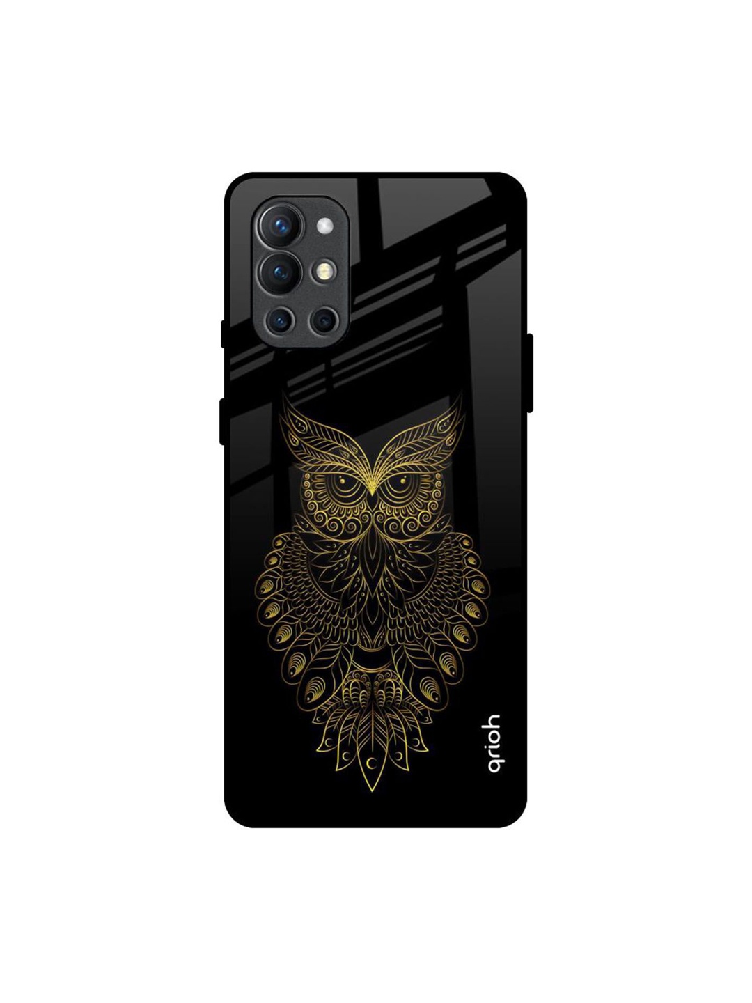 

QRIOH Abstract Printed OnePlus 9R Back Case Mobile Accessories, Black