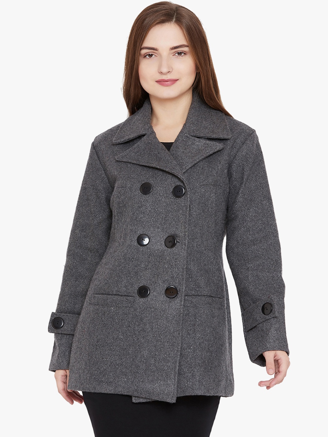 

Dillen Women Woollen Tailored Jacket, Grey