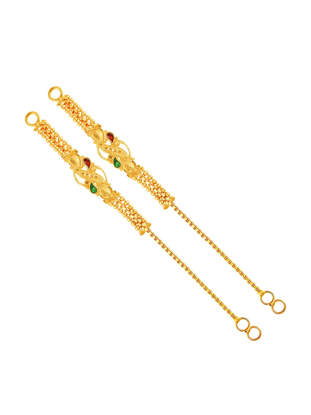 

DIVASTRI Gold Plated Floral Shaped Ear Chain