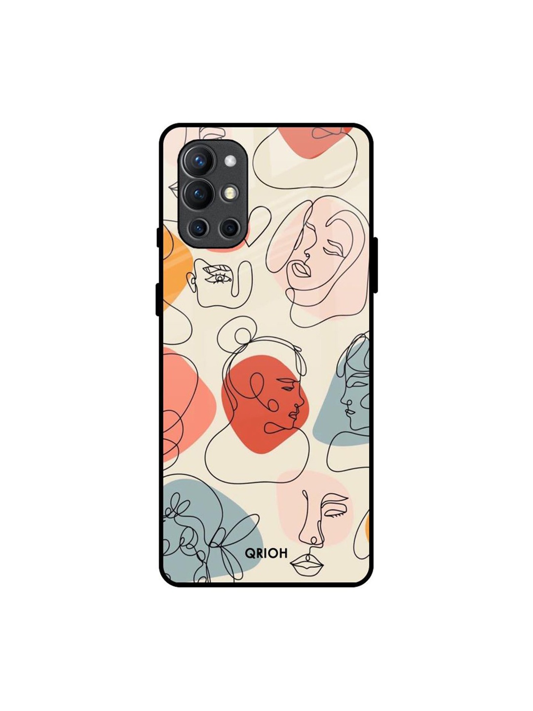 

QRIOH Abstract Printed OnePlus 9R Back Case Mobile Accessories, Pink