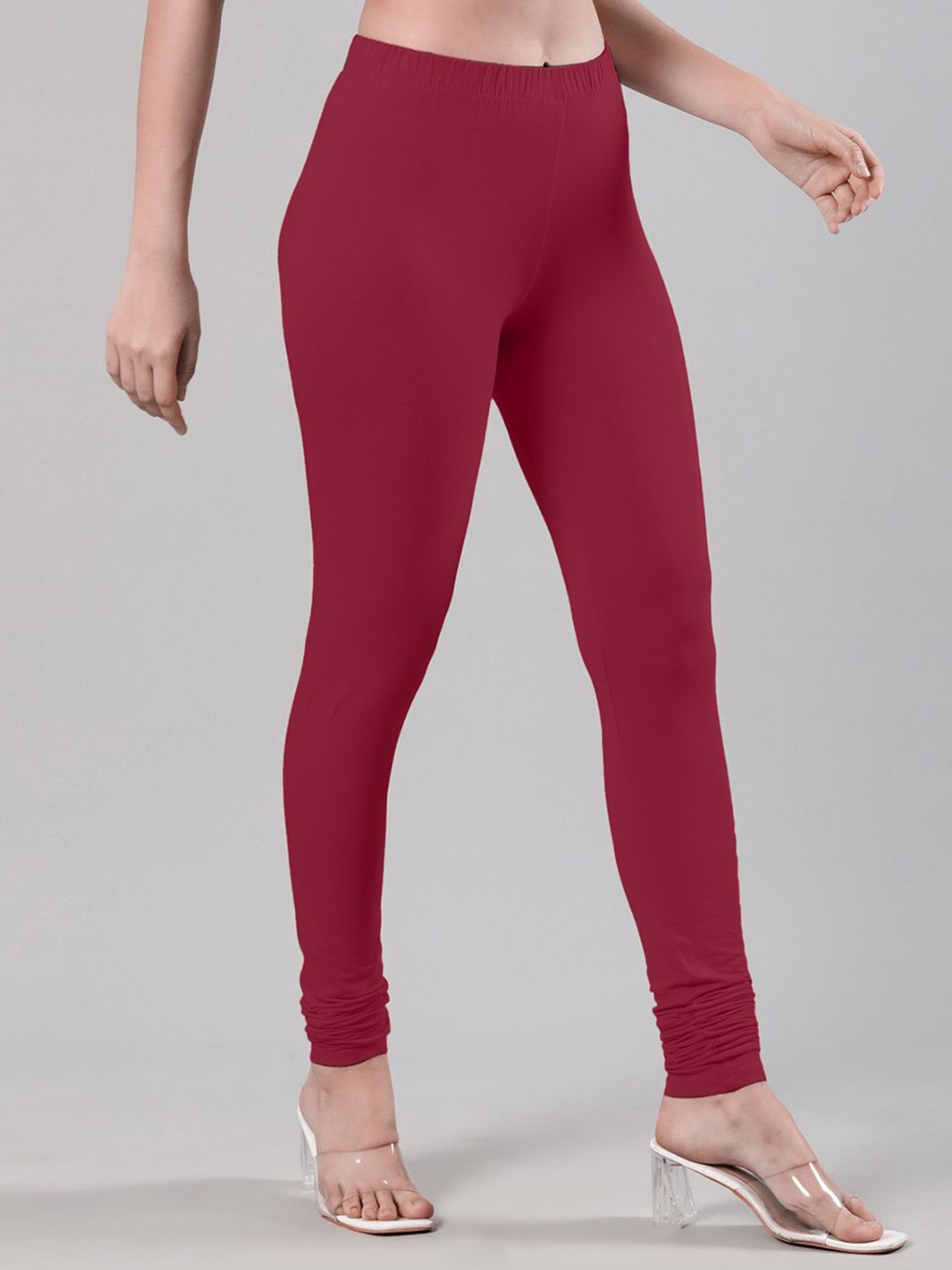 

Femmora Churidar Length Leggings, Red