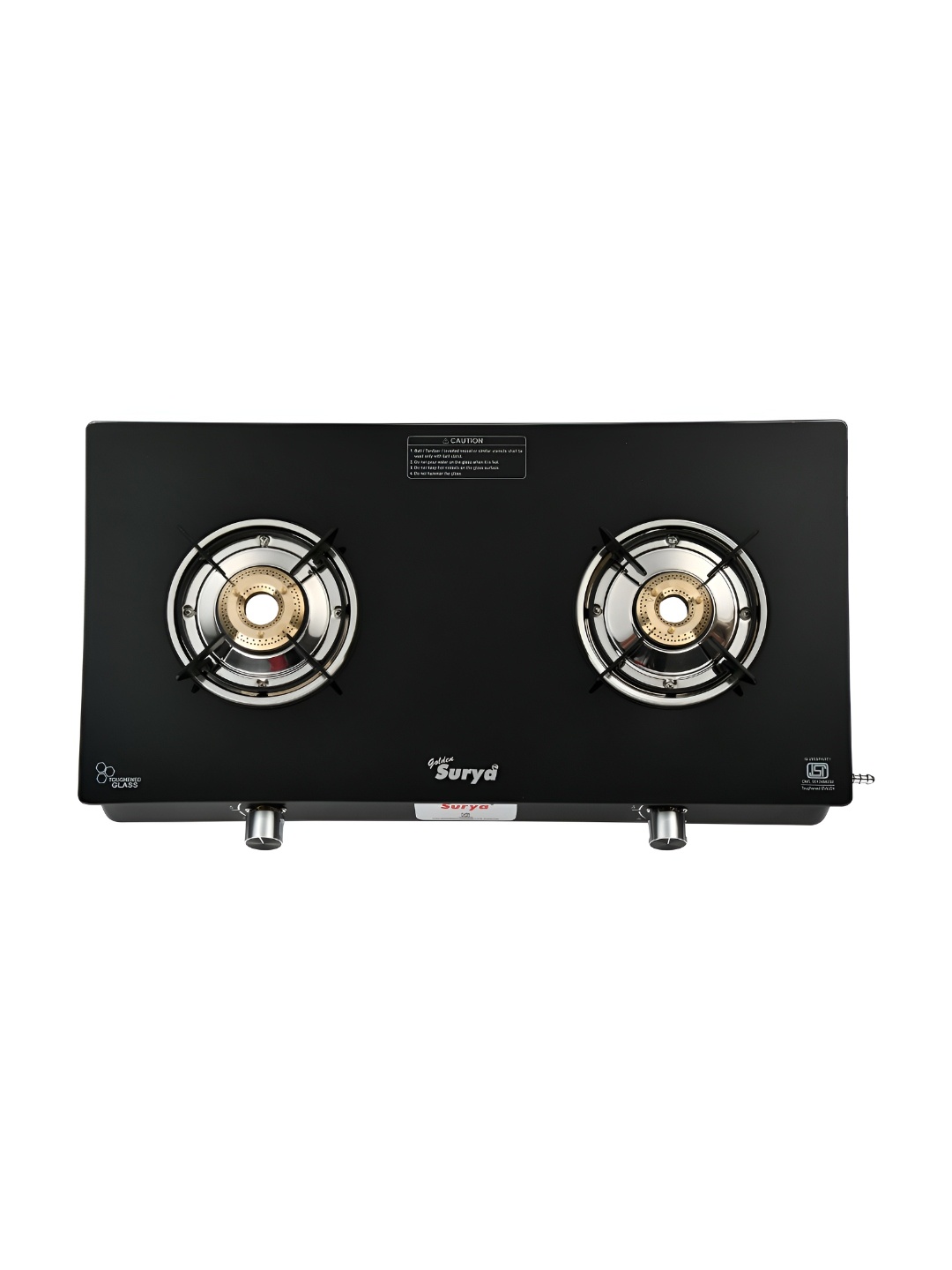 

GOLDEN SURYA 2 Burner Manual Gas Stove, Black