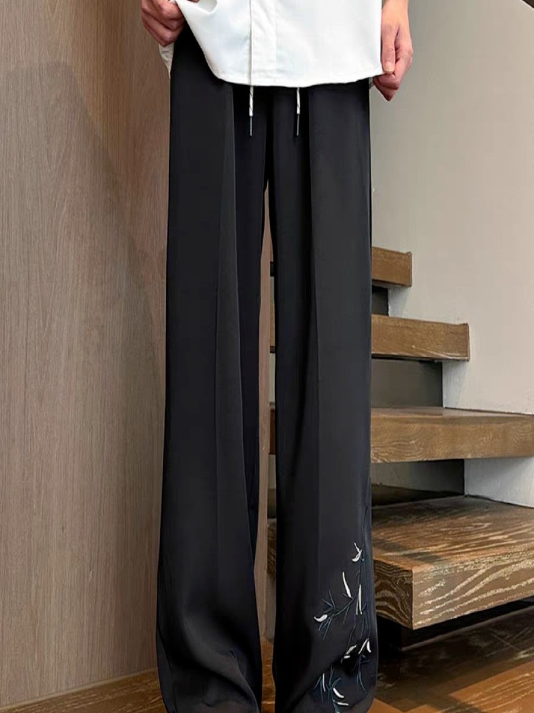 

StyleCast Men Flared Trousers, Black