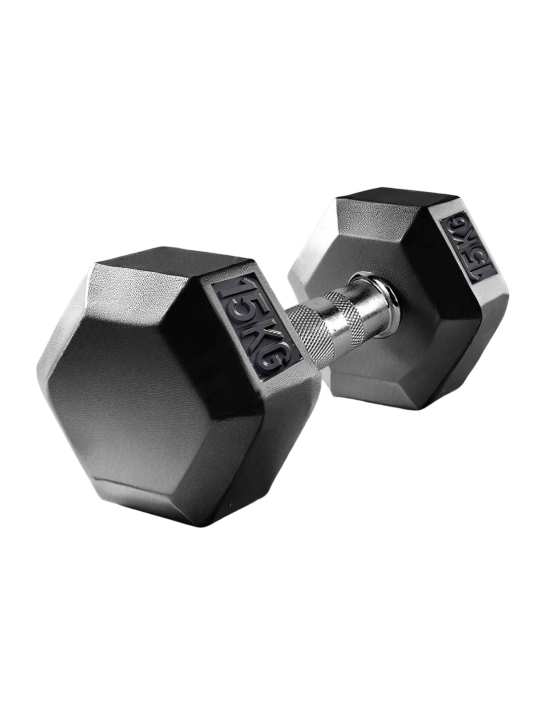 

SLOVIC Hexagon Fixed Weight Dumbbell - 15 Kg, Black