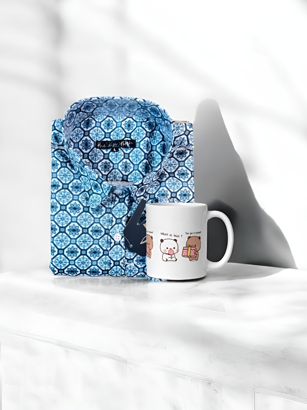 

Anikmart Set Of 2 Printed Accessory Gift Set, Blue