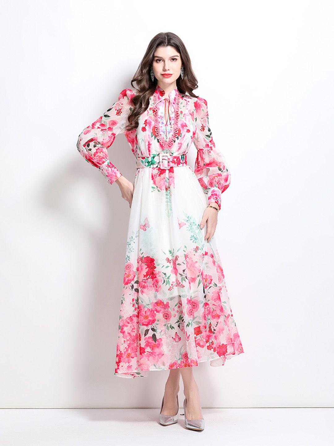 

JC Collection Floral Print Maxi Dress, Pink