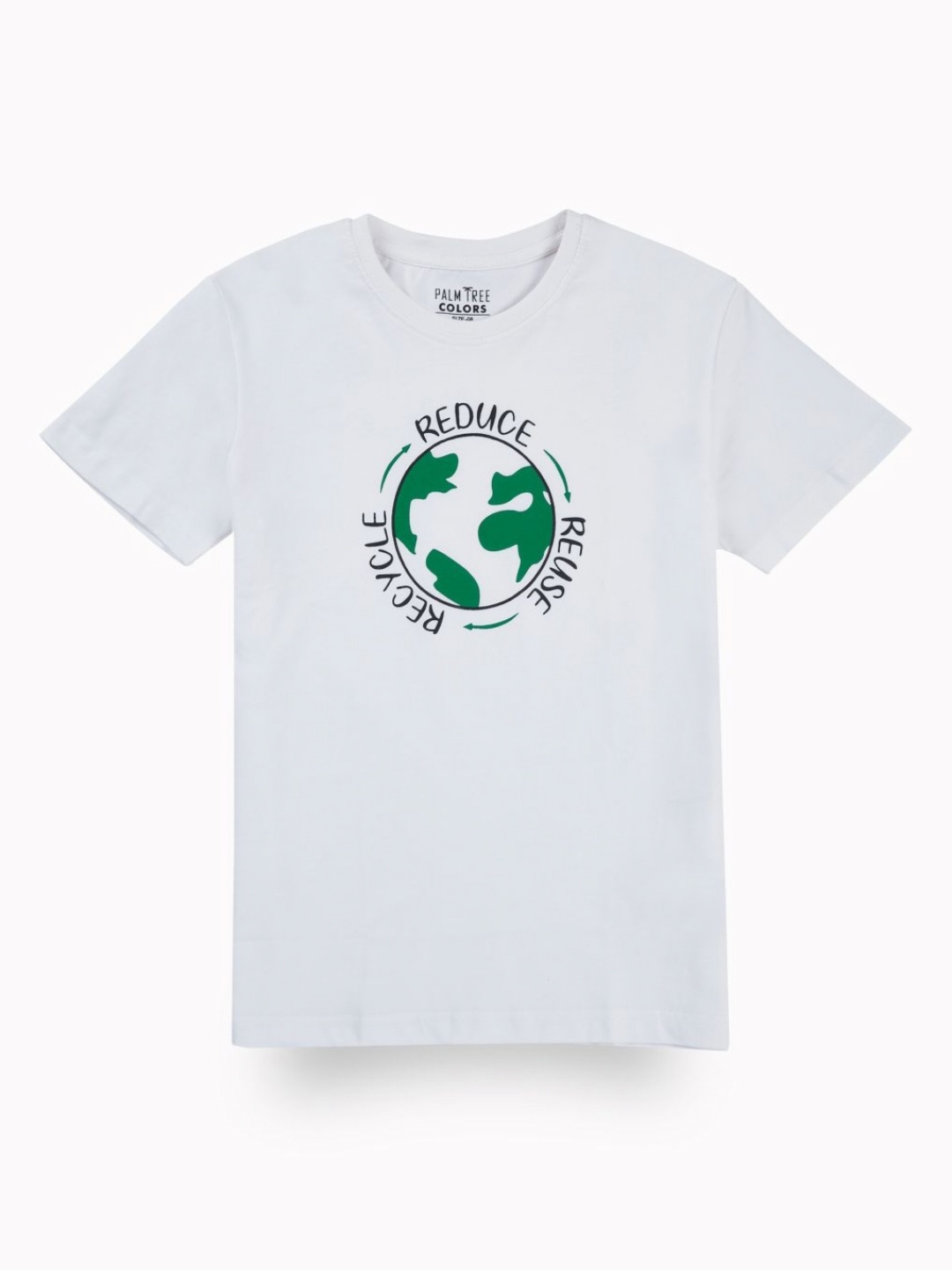 

Palm Tree Boys Printed Raw Edge T-shirt, White