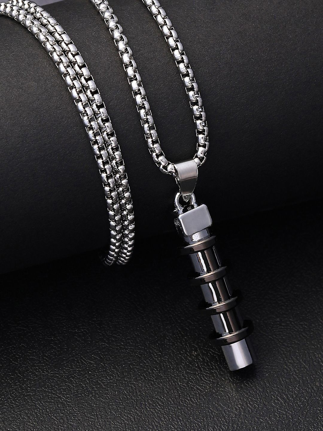 

French Accent Men Silver-Plated Minimal Chain