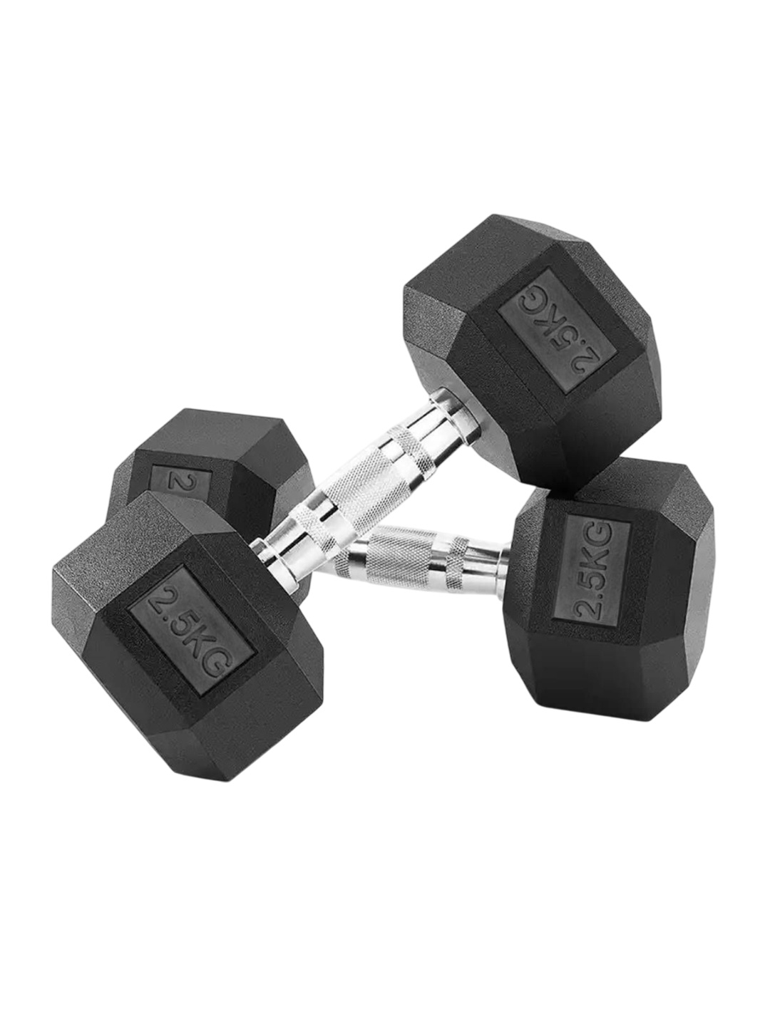 

SLOVIC Dumbbells Set for Home Gym | 2.5 kg | Set of 2 Fixed Weight Dumbbell (5 kg), Black