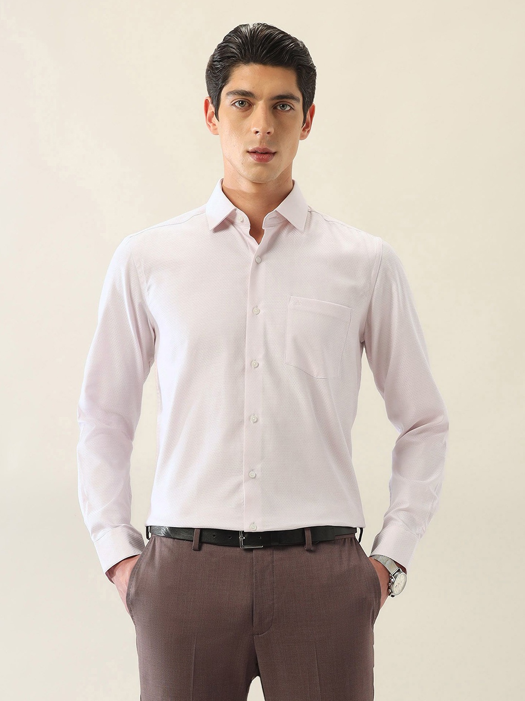 

Arrow Men Slim Fit Opaque Formal Shirt, Pink