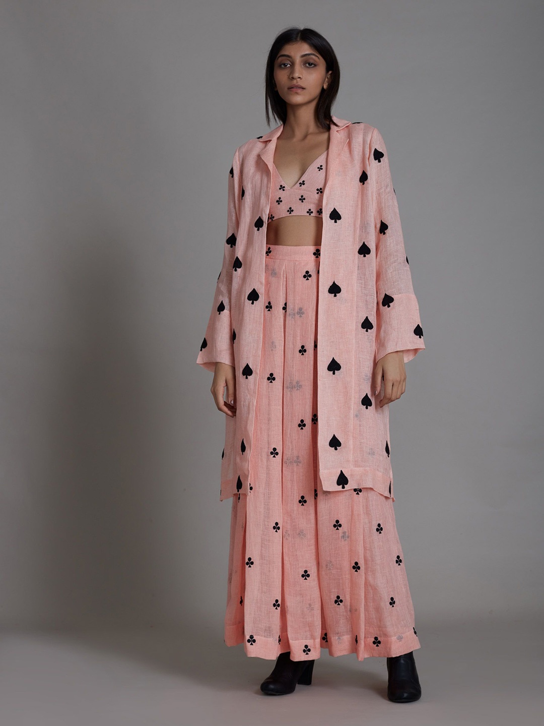 

MATI Printed Ready to Wear Lehenga & Blouse, Pink