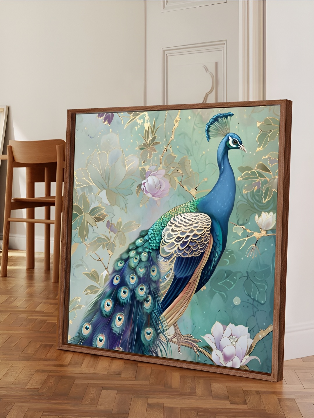 

Myntra Elegant Homes Blue & White Birds & Animals Canvas Wall Art