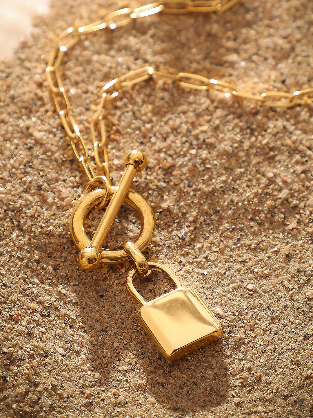 

French Accent Men Gold-Plated Minimal Chain