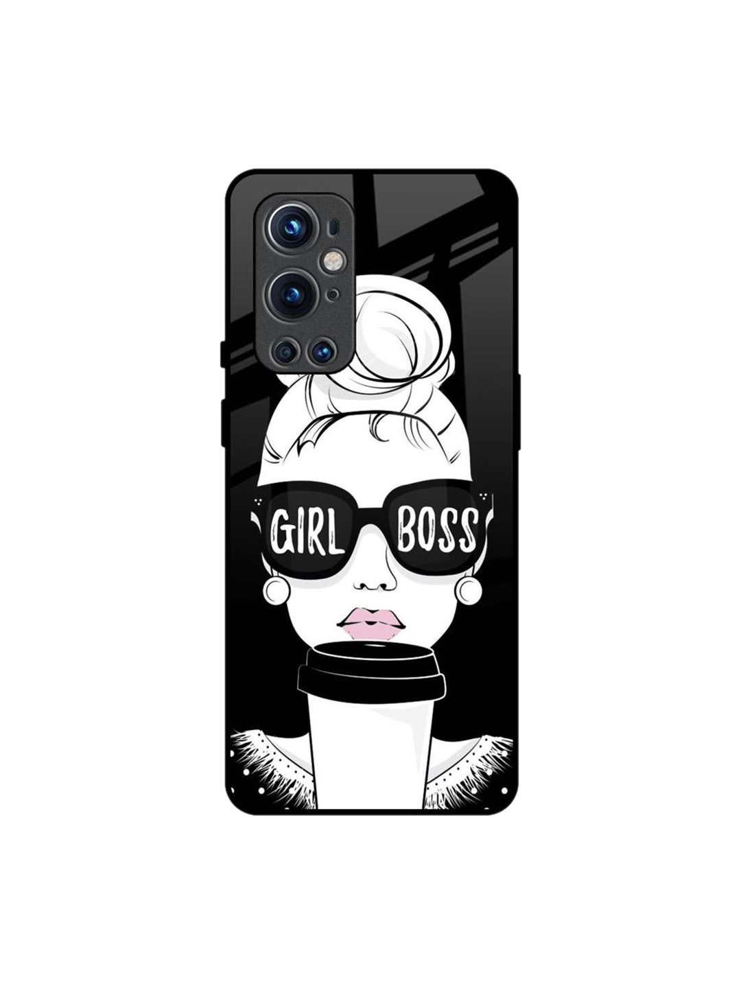 

QRIOH Quirky Printed OnePlus 9 pro Back Case Mobile Accessories, White