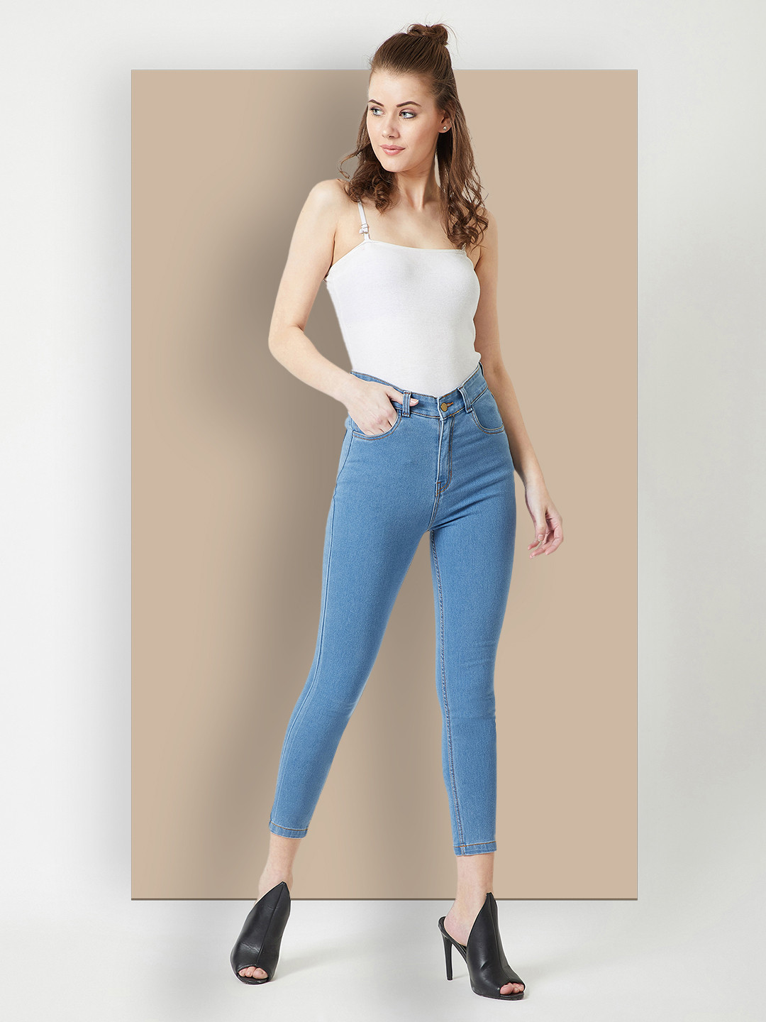 

Chemistry Women Skinny Fit High-Rise Stretchable Jeans, Blue