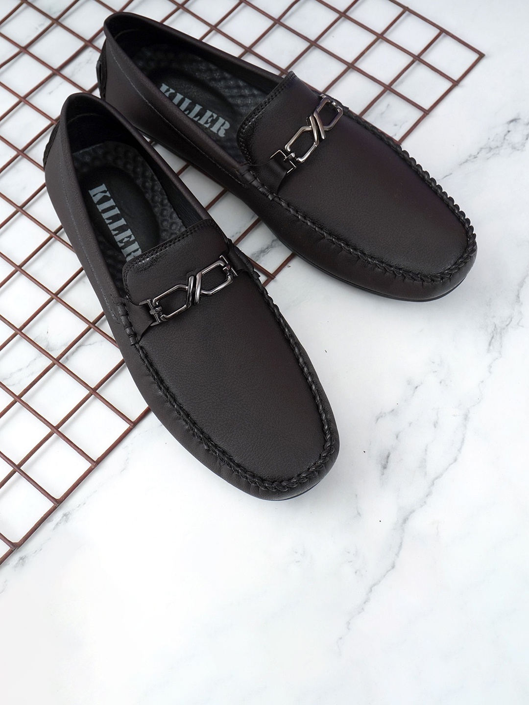 

Killer Men Textured Loafers, Brown