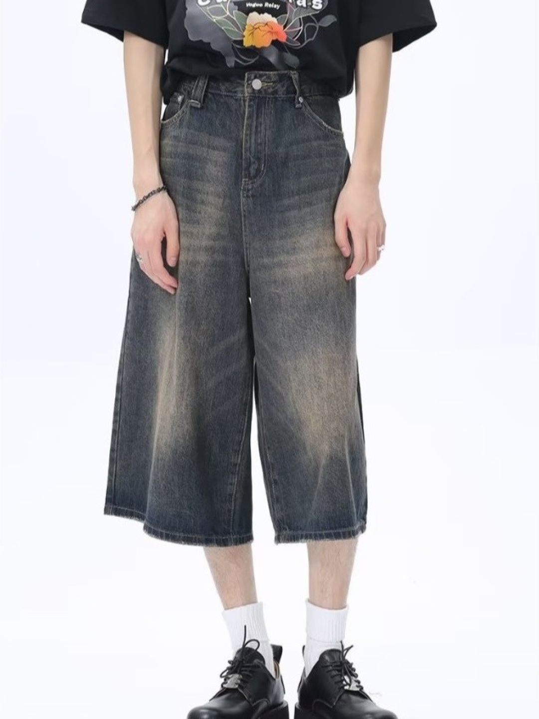

StyleCast Men Wide Leg Light Fade Jeans, Blue