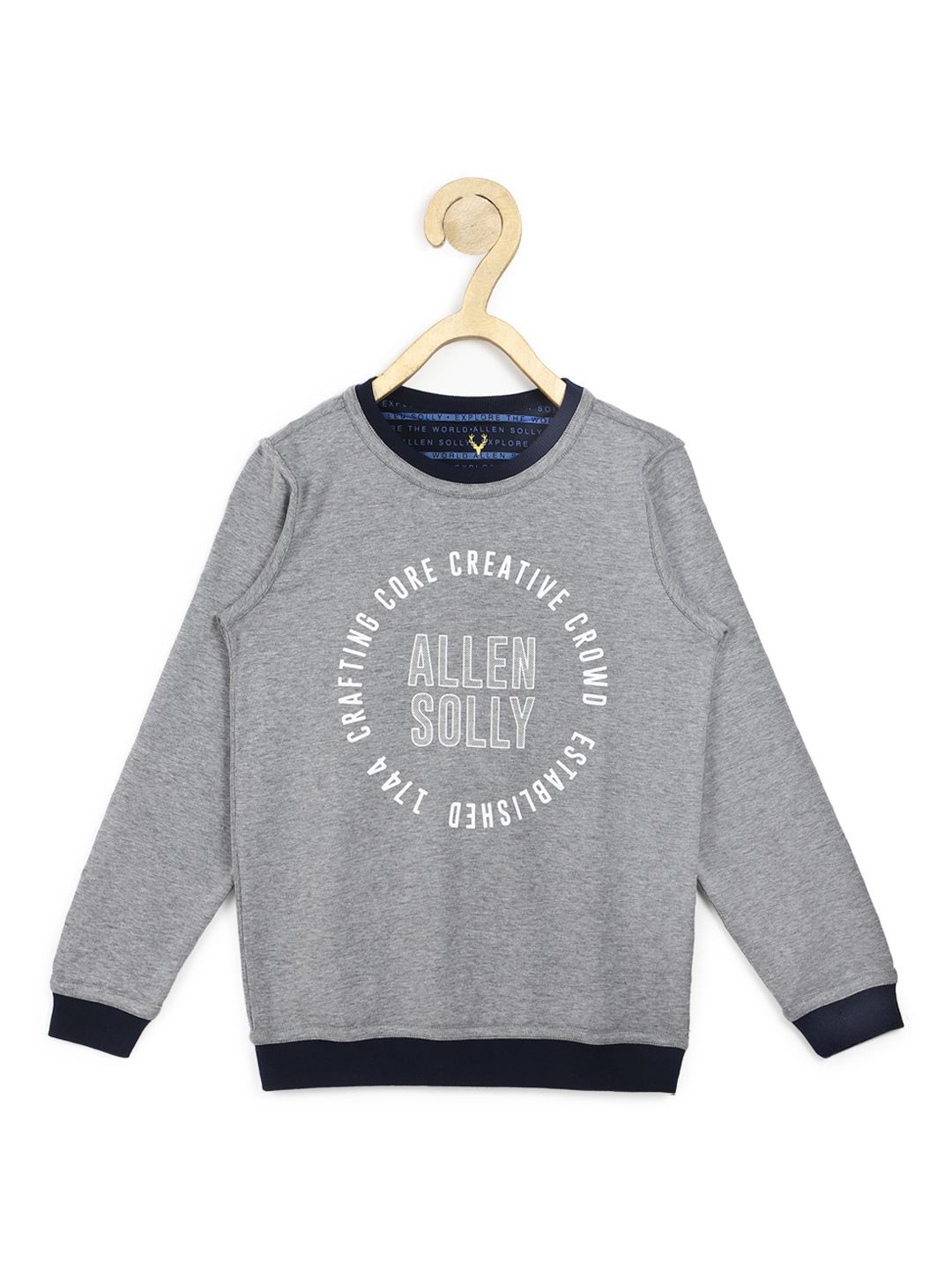 

Allen Solly Junior Boys Printed Sweatshirt, Grey