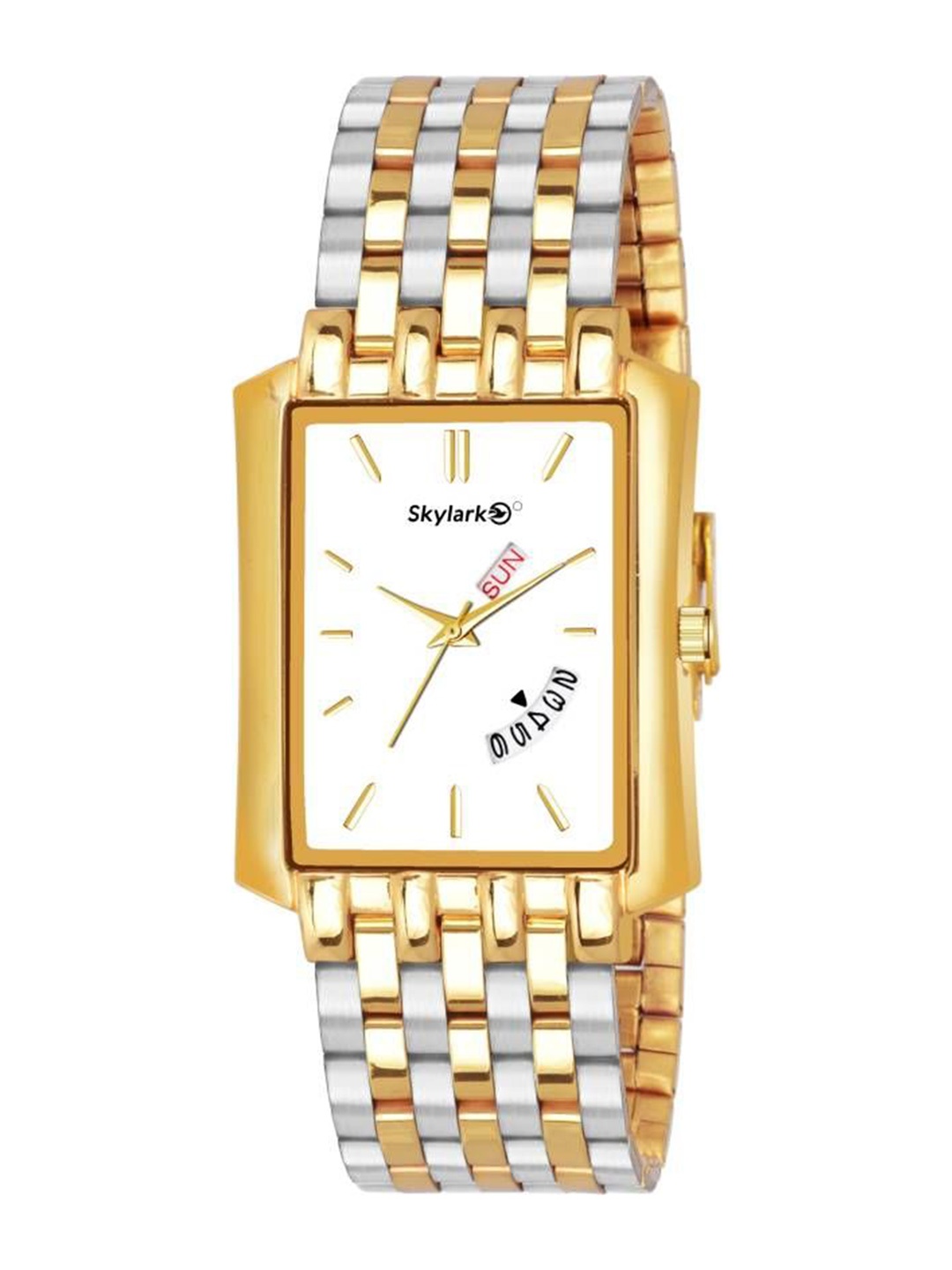 

Skylark Men Dial & Stainless Steel Straps Analogue Multi Function Watch Skgold-422, Gold