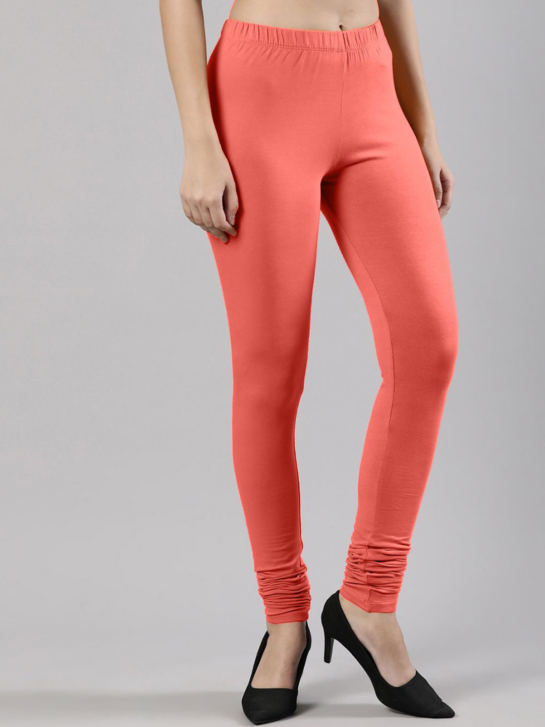 

Femmora Churidar Length Leggings, Coral