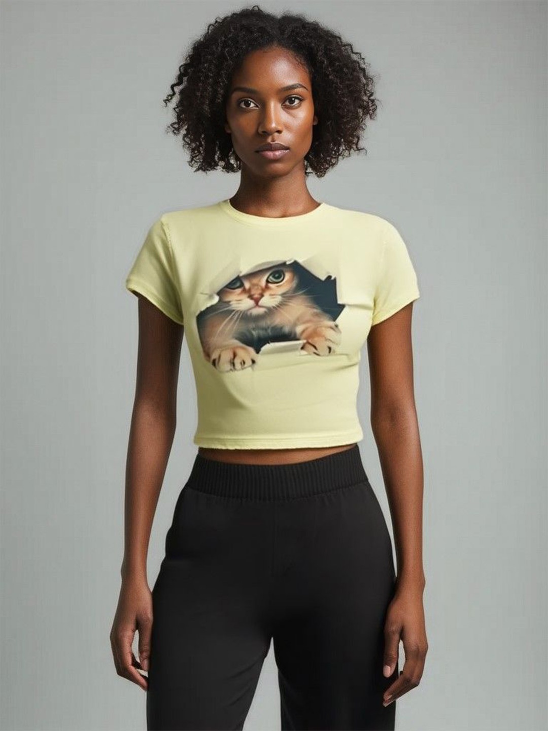 

sollobell Cotton Crop Top, Yellow