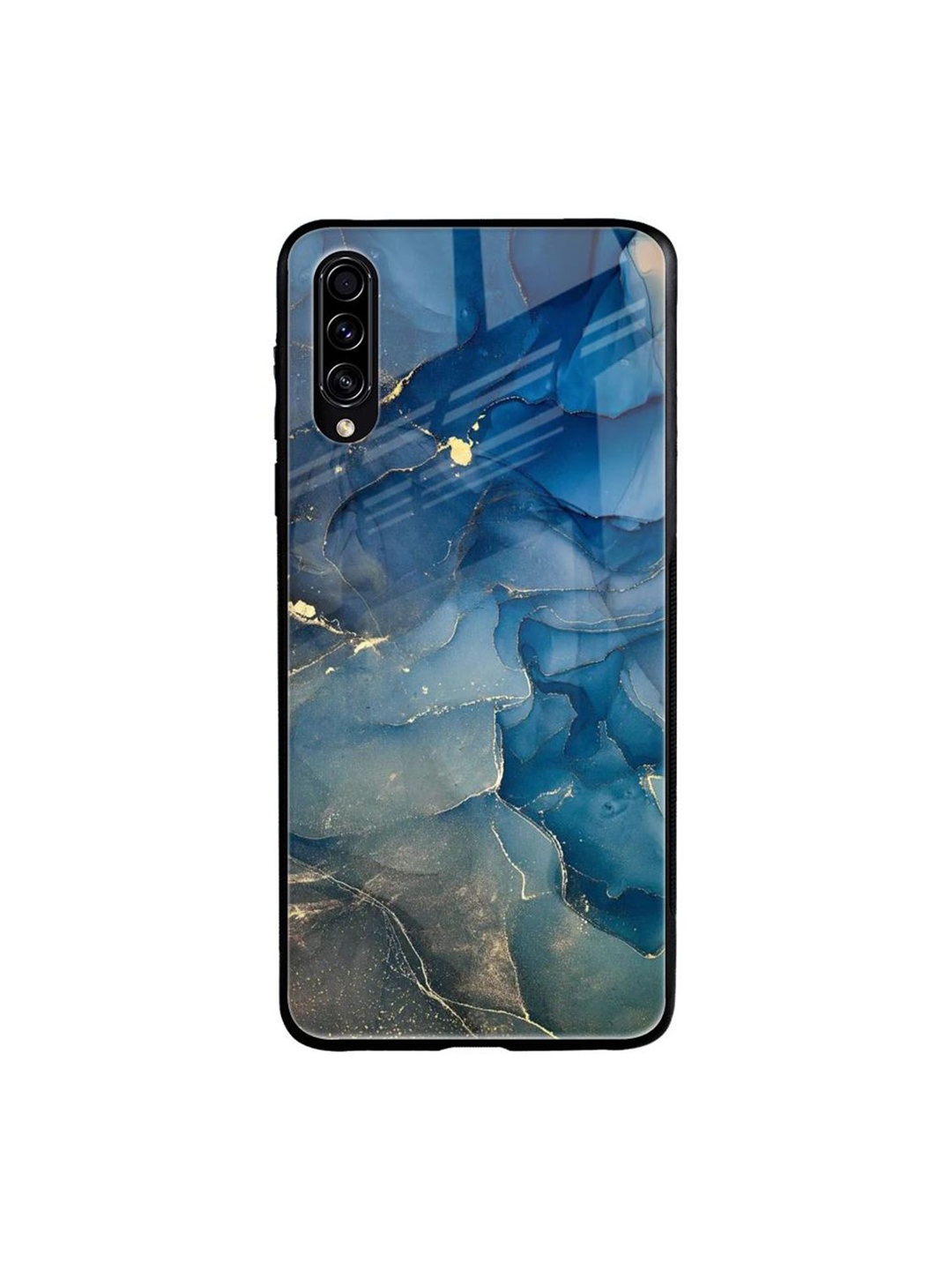 

QRIOH Abstract Printed Samsung Galaxy A70S Back Case Mobile Accessories, Blue