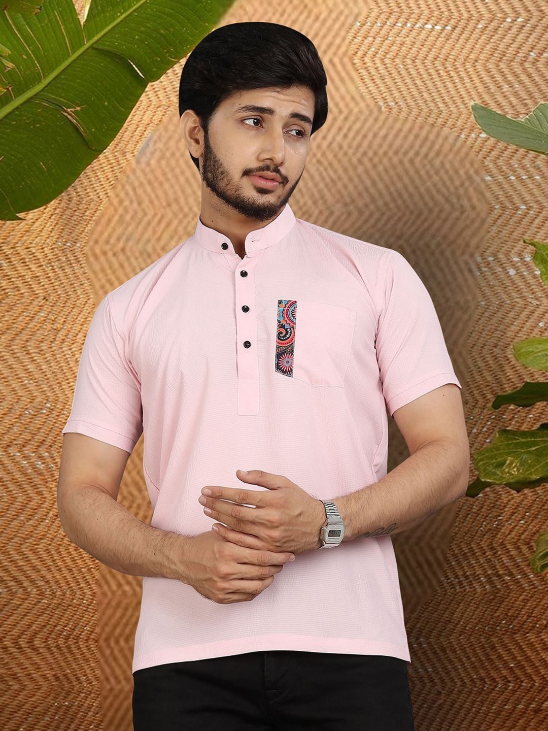 

Moda Rapido Men T-shirt, Pink