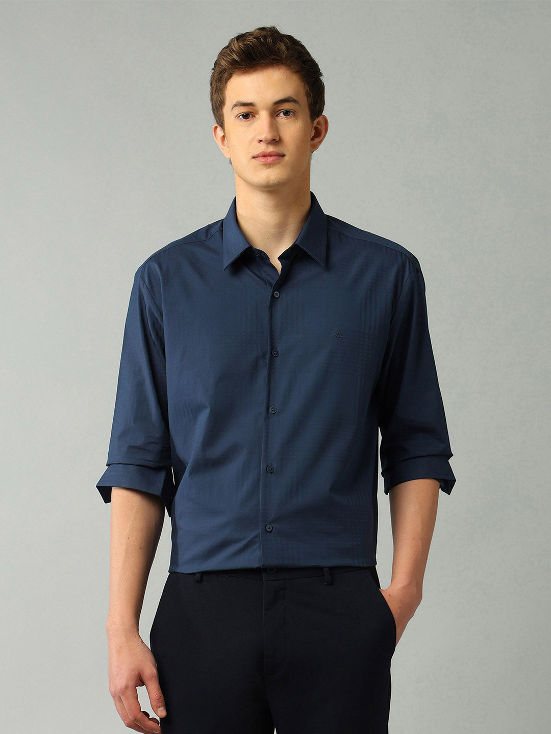 

Arrow New York Men Slim Fit Opaque Formal Shirt, Blue