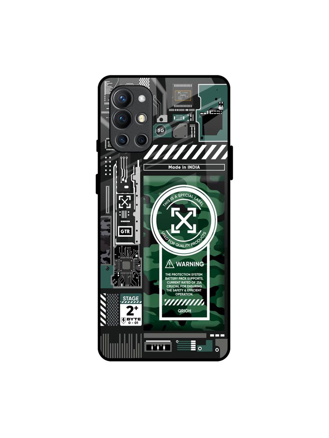 

QRIOH Typography Printed OnePlus 9R Back Case Mobile Accessories, Green