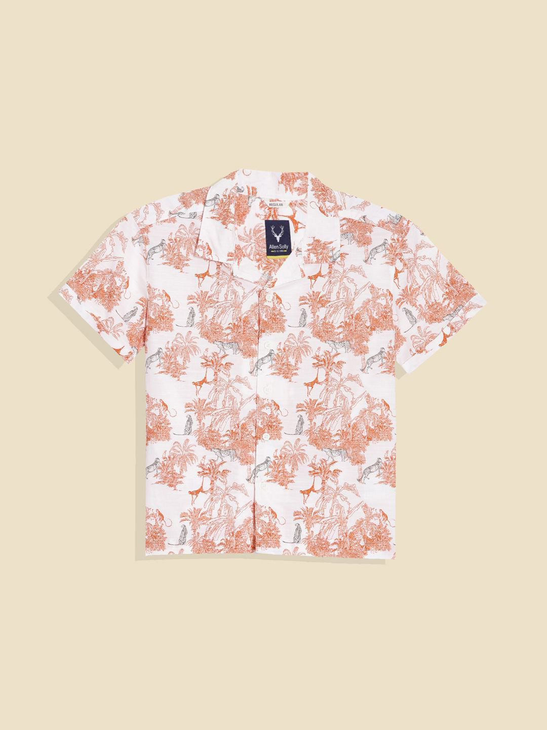 

Allen Solly Junior Boys Opaque Printed Casual Shirt, White