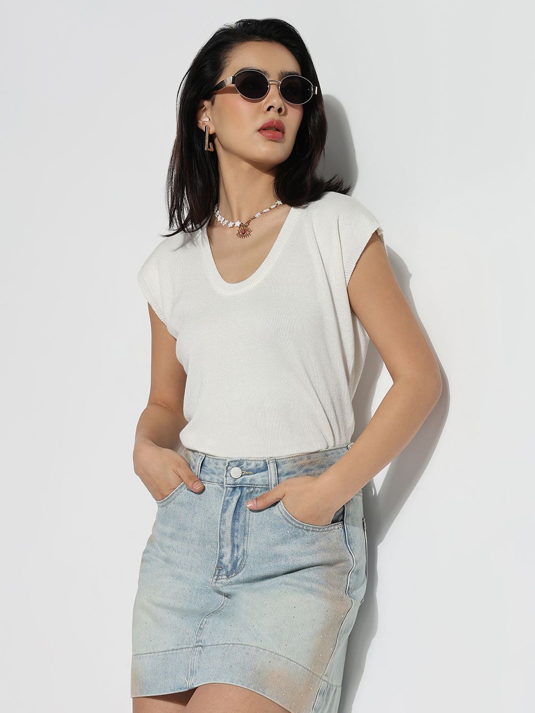 

SHOWOFF Top, White
