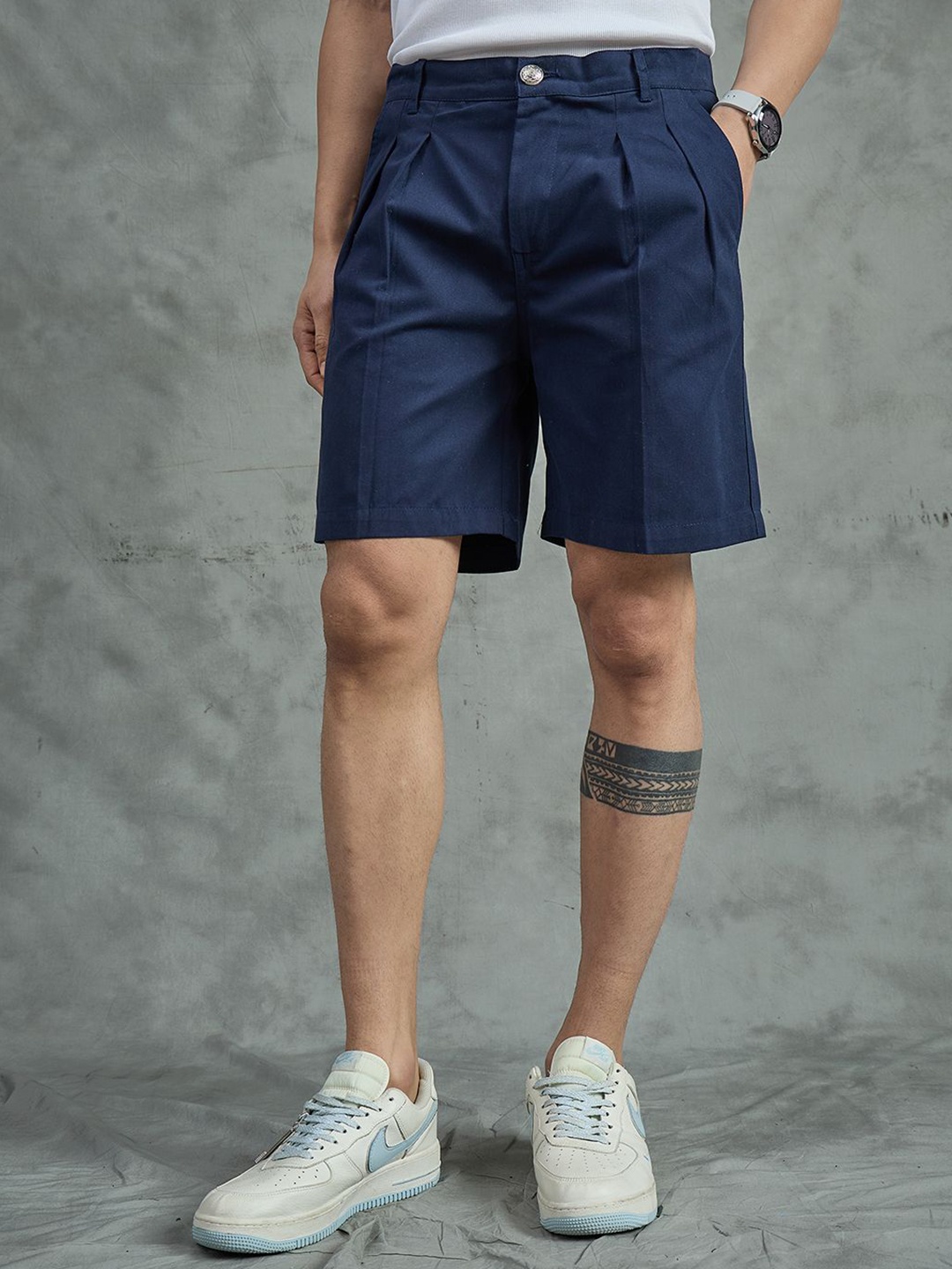 

FUGAZEE Men Chino Shorts, Navy blue