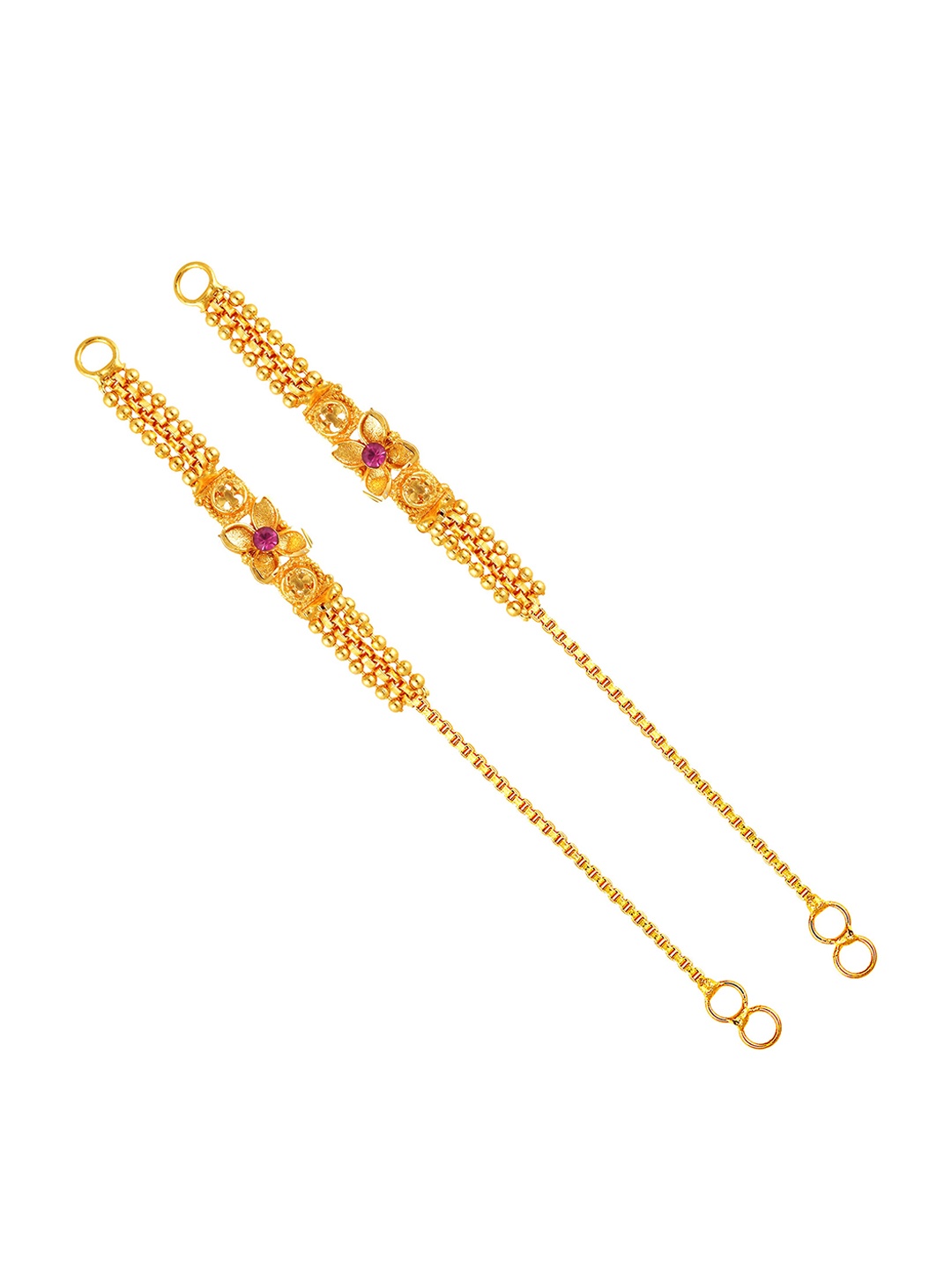 

DIVASTRI Gold-Plated Contemporary Shaped Kanoti Ear Chains