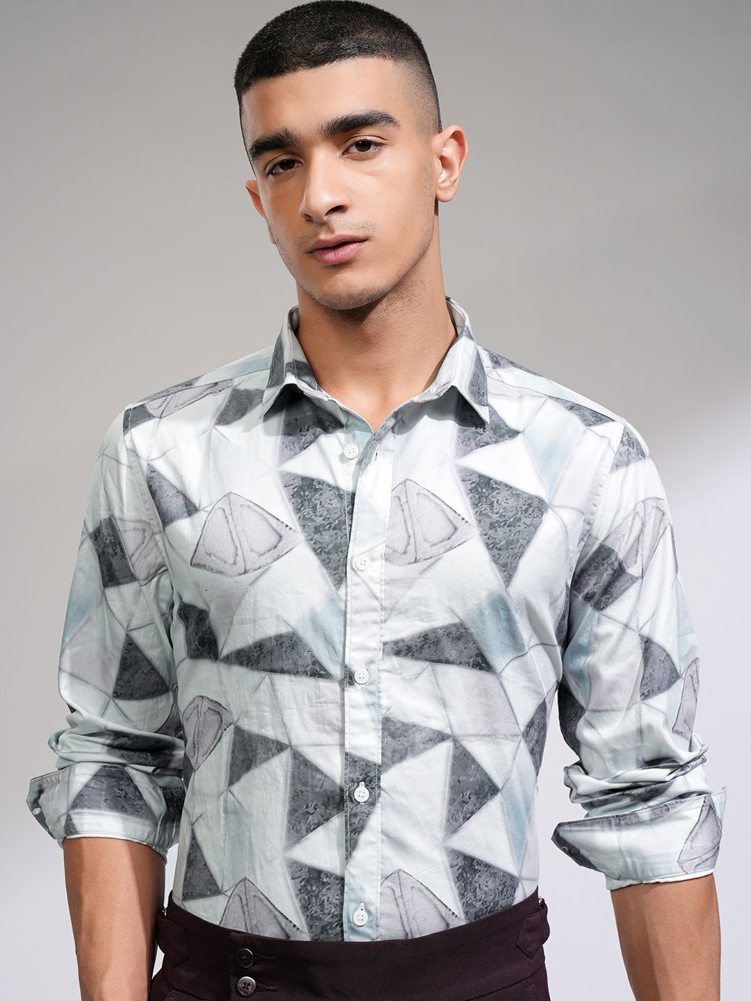 

LOCOMOTIVE Men Slim Fit Opaque Casual Shirt, Blue