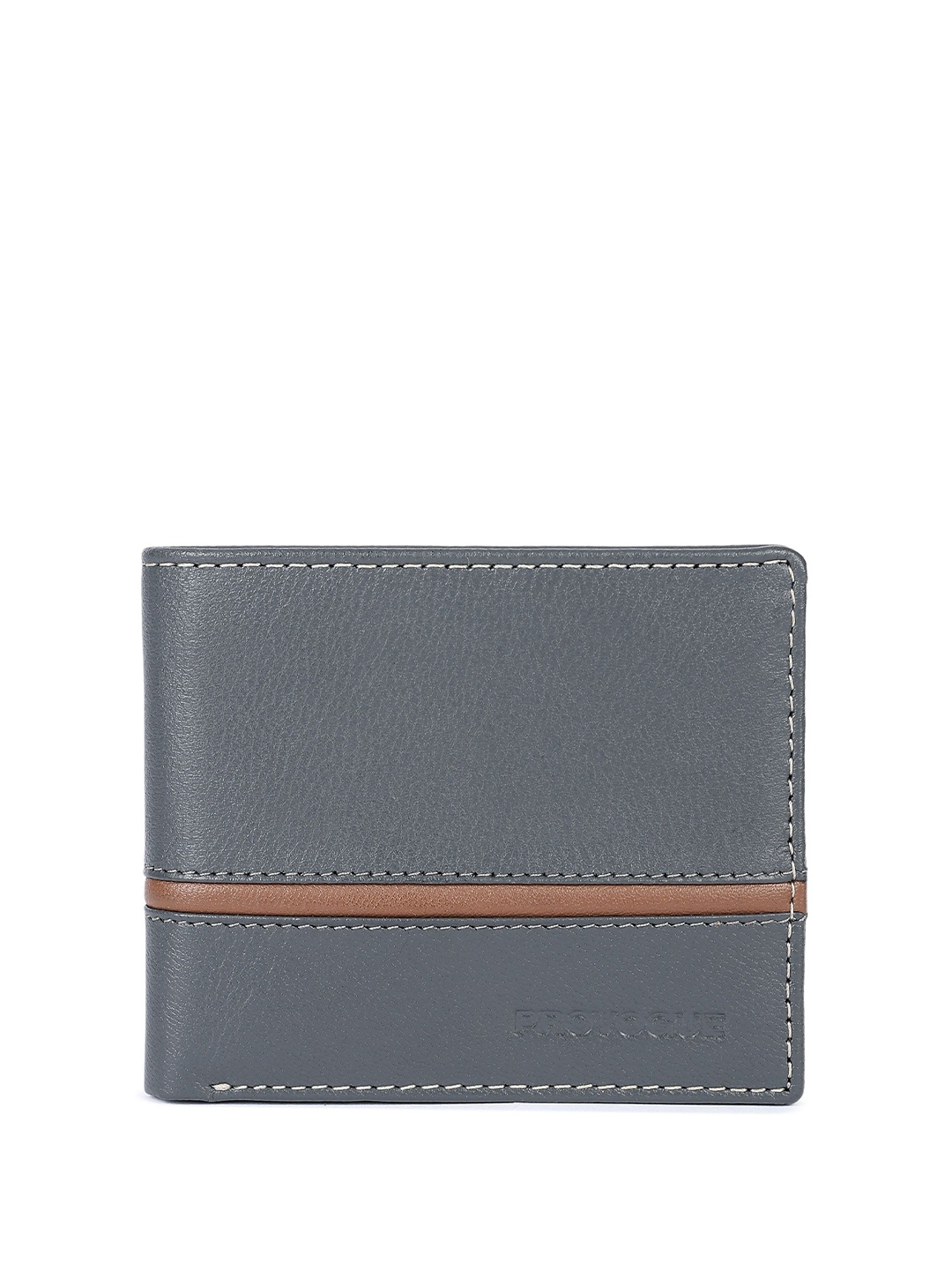 

Provogue Men Leather Two Fold Wallet, Grey