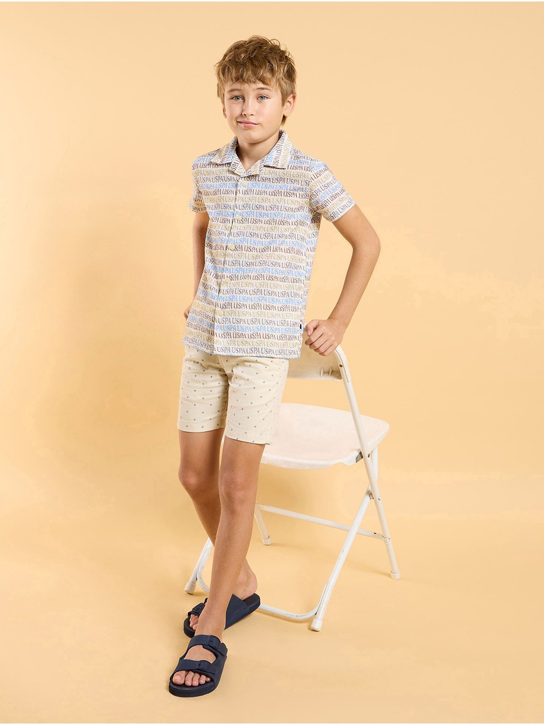 

U.S. Polo Assn. Kids Boys Classic Opaque Printed Casual Shirt, Multi