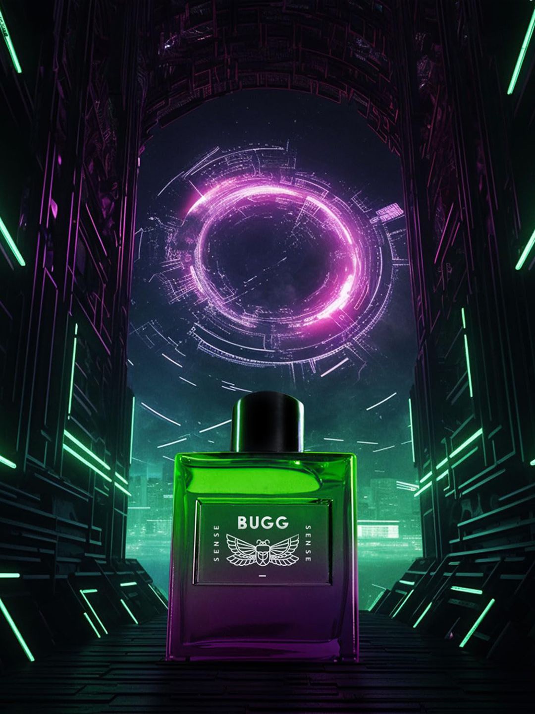 

BUGG Sense Long Lasting Eau De Parfum- 100 ml, Green